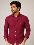 Camisa RL Custom Fit Ml Vermelho / Small Poney Verde