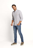Camisa RL Xadrez Cinza c/ Azul Poney Amarelo