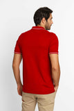Polo Masculina Regular Armani Exchange Bordô com Branco