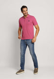 Polo Masculina Calvin Klein Slim Fit Piquet Rosa