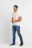 Polo Masculina Tommy Hilfiger com Logo no Punho Branco