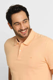Polo Masculina Calvin Klein Slim Fit Laranja Claro