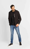 Jaqueta Calvin Klein Capuz Logo Frontal Preto