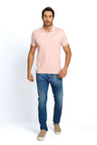 Polo Masculina Calvin Klein Interlock Liquid Touch Rosa Claro