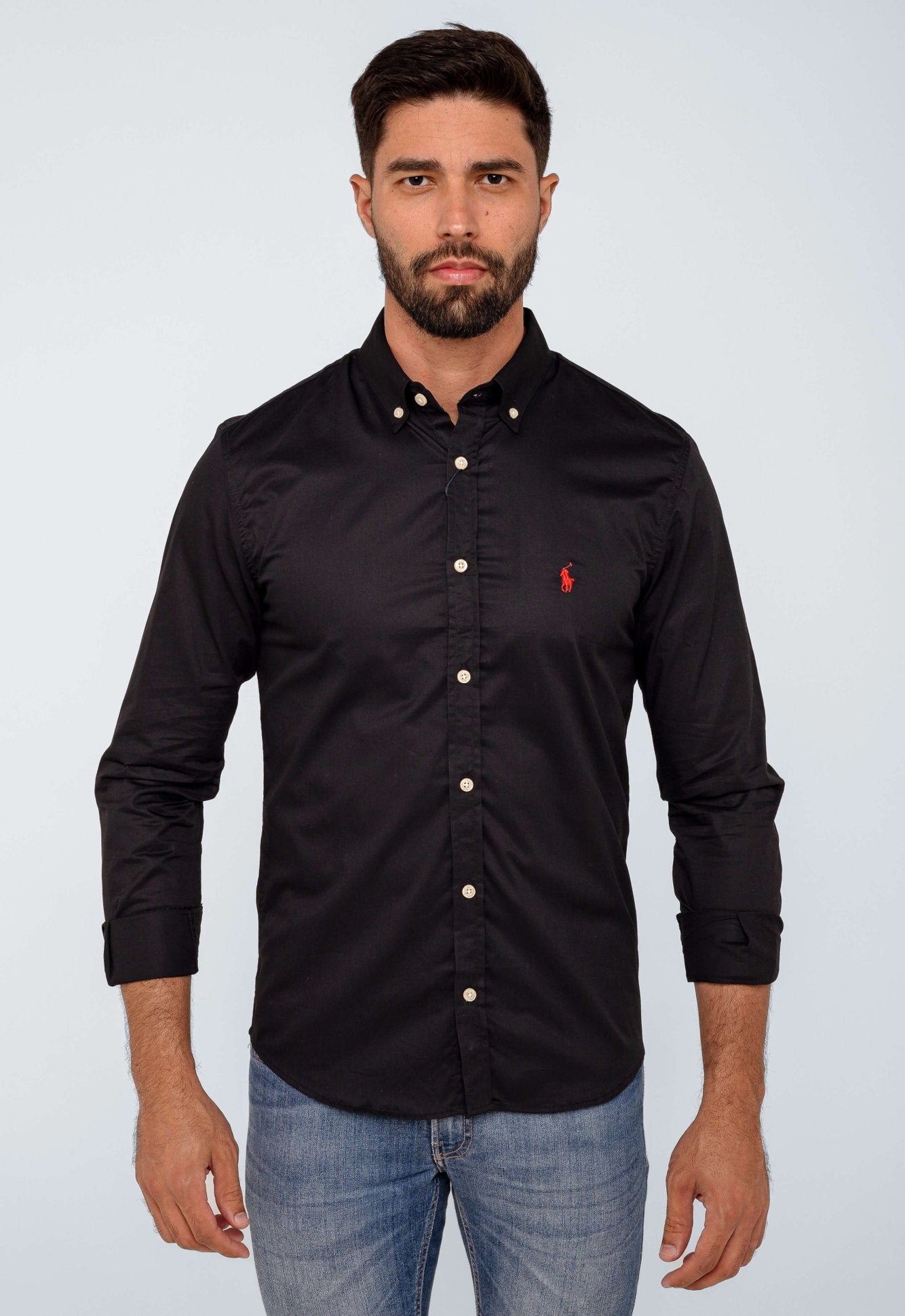 Camisa RL Preto Poney Vermelho