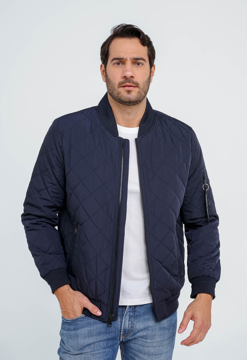 Jaqueta Calvin Klein Bomber Zíper Manga - Henri Store