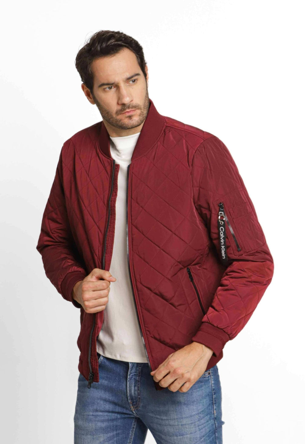 Jaqueta Calvin Klein Bomber Zíper Manga - Henri Store