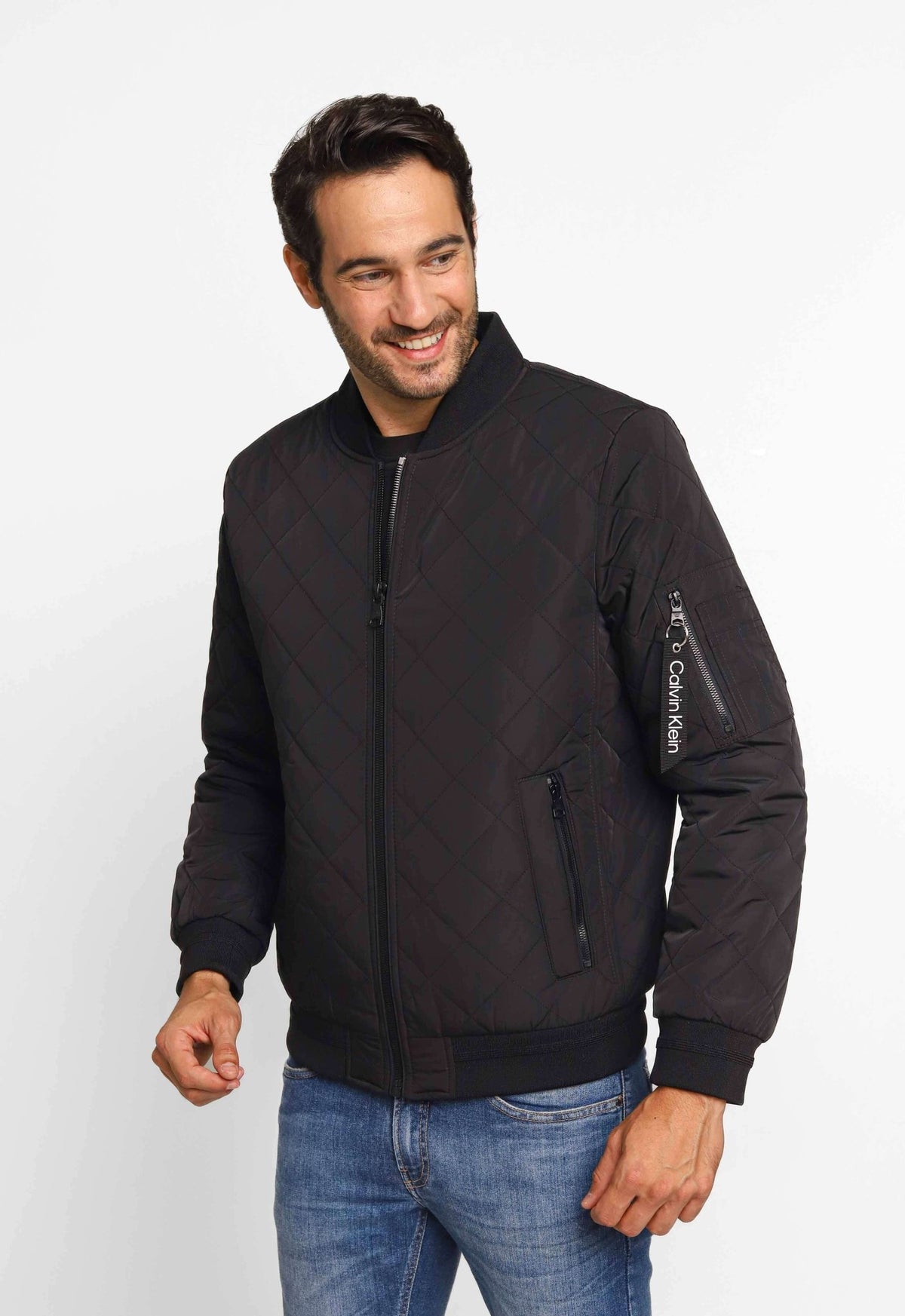Jaqueta Calvin Klein Bomber Zíper Manga - Henri Store