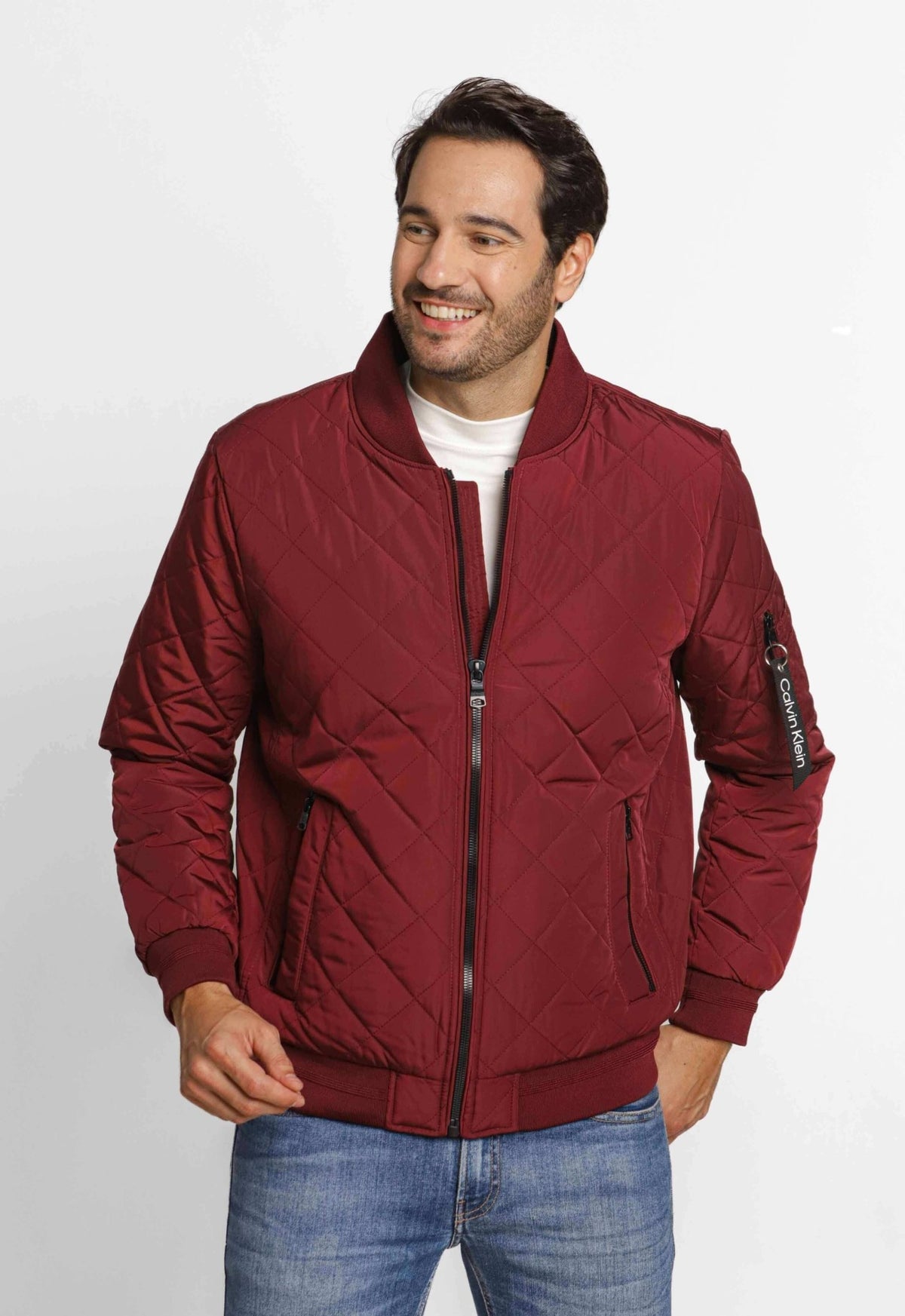 Jaqueta Calvin Klein Bomber Zíper Manga - Henri Store