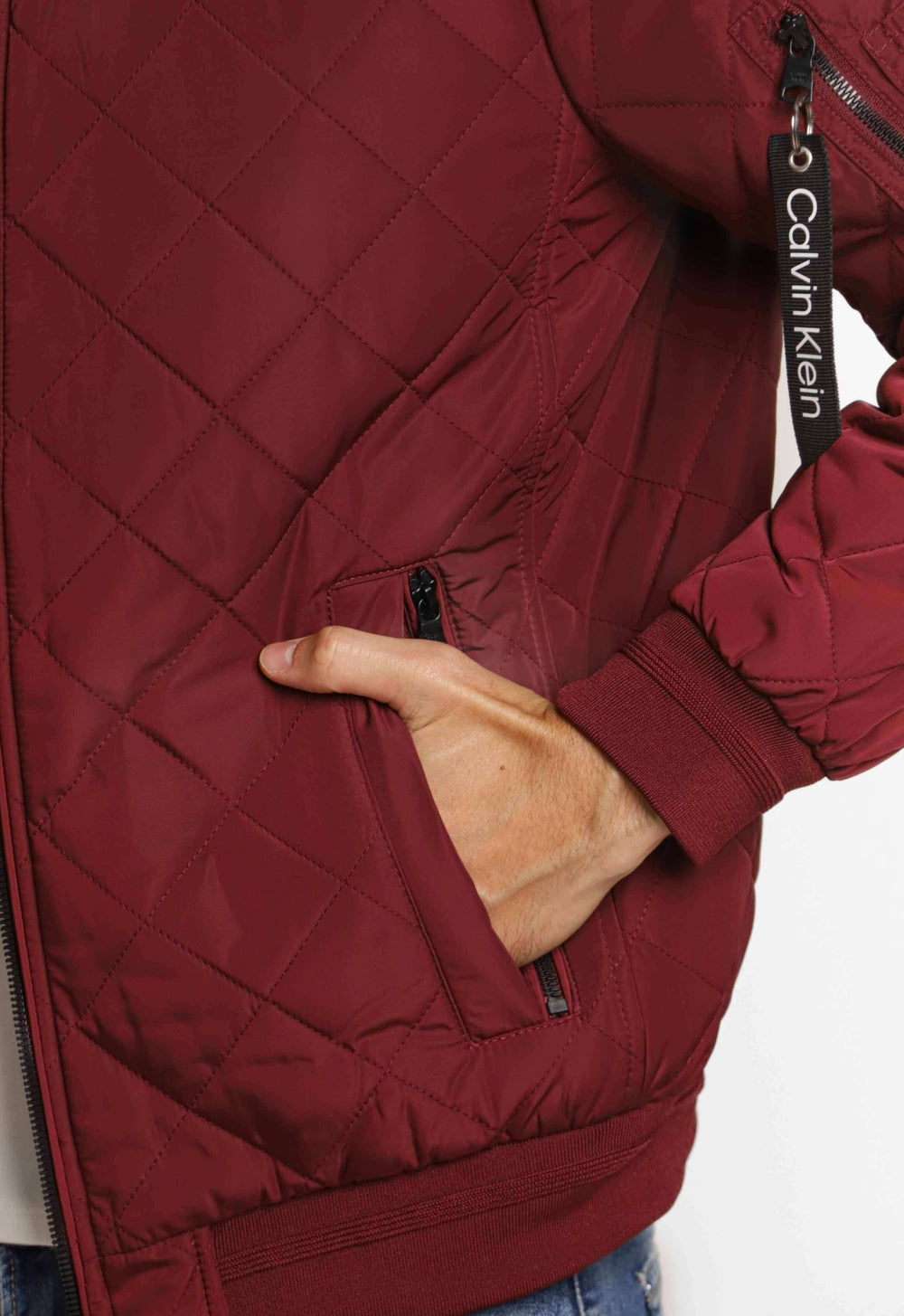 Jaqueta Calvin Klein Bomber Zíper Manga - Henri Store