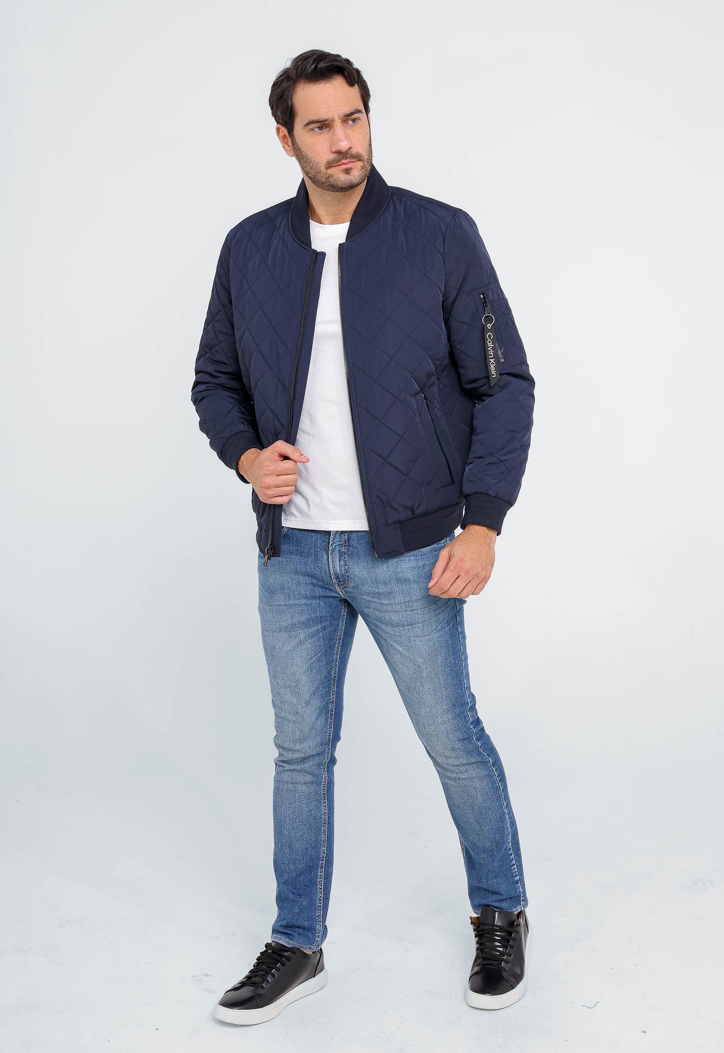 Jaqueta Calvin Klein Bomber Zíper Manga - Henri Store