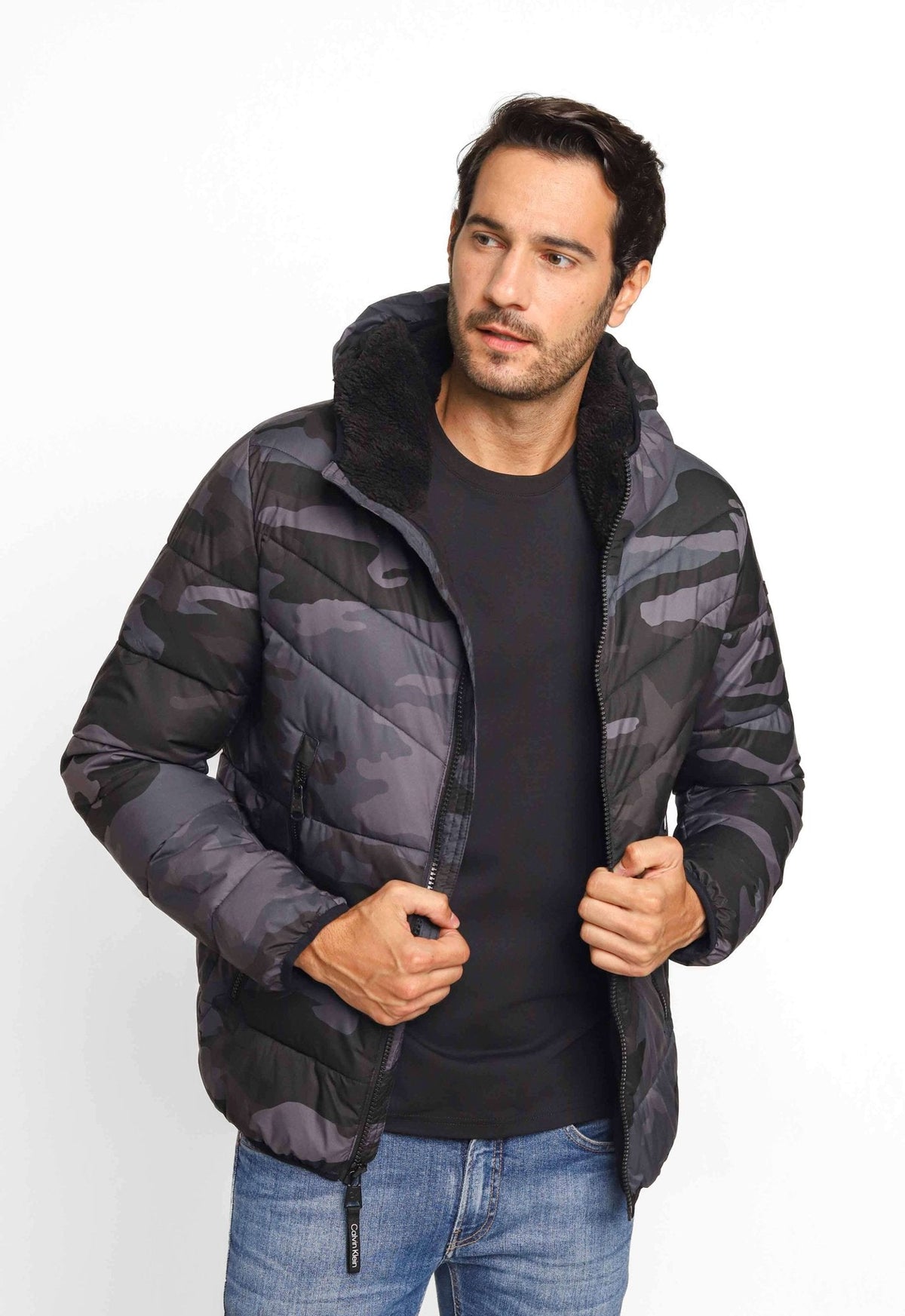 Jaqueta Calvin Klein Ck Matelasse Camuflada - Live - Henri Store