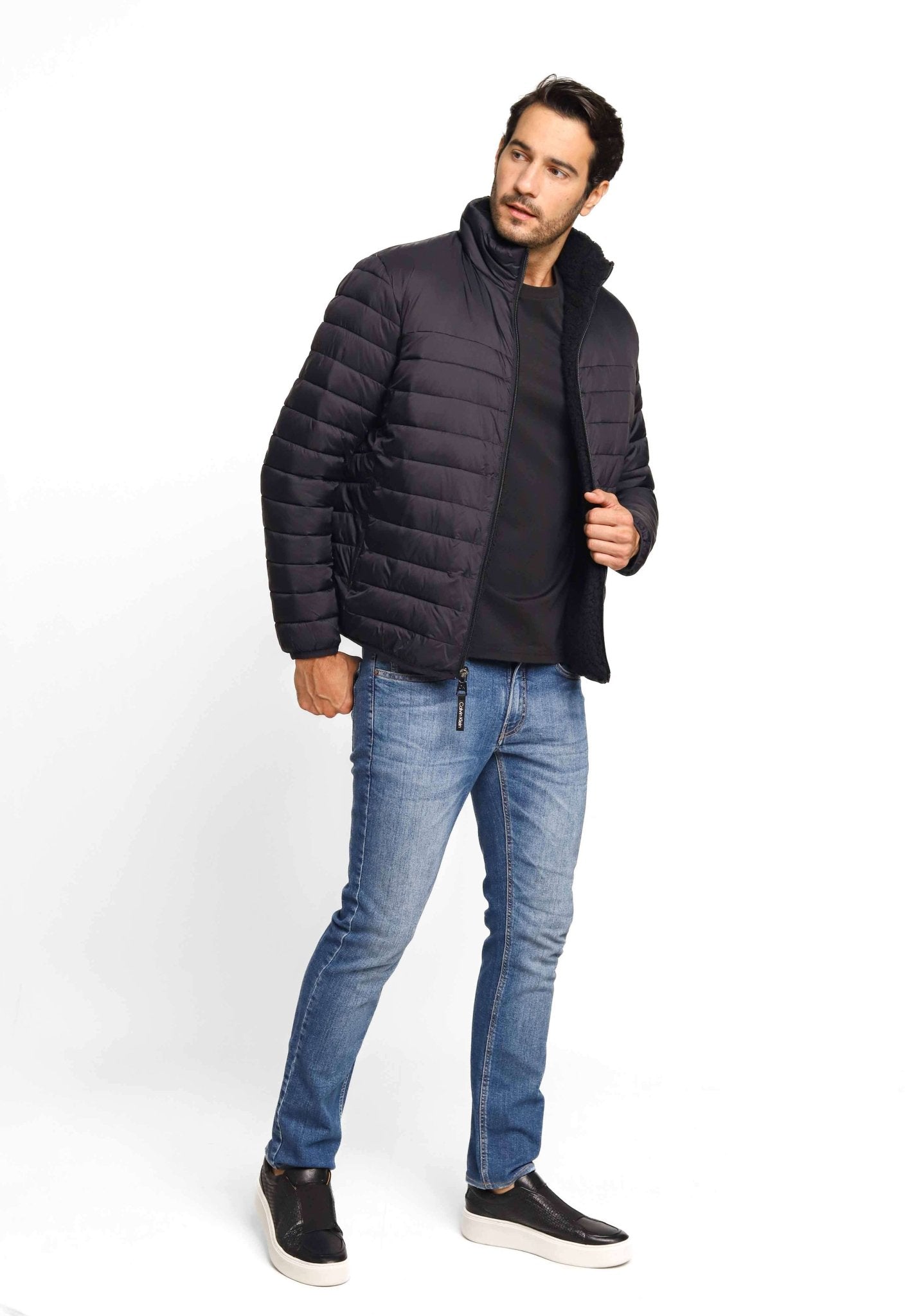 Jaqueta Calvin Klein Ck Matelasse Sherpa Basica Preto - Henri Store