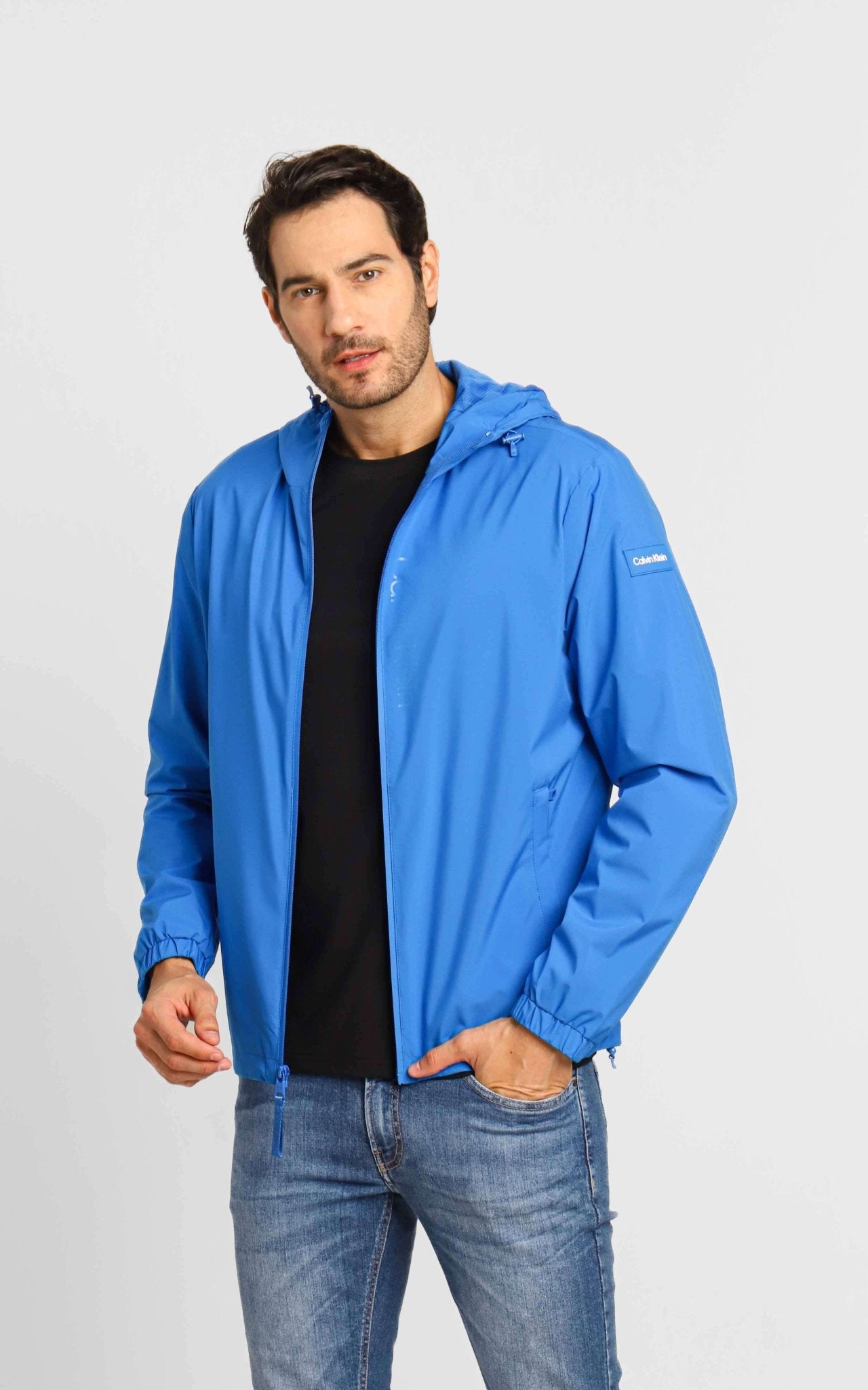 Jaqueta Calvin Klein Logo Frontal Azul Royal - Live - Henri Store