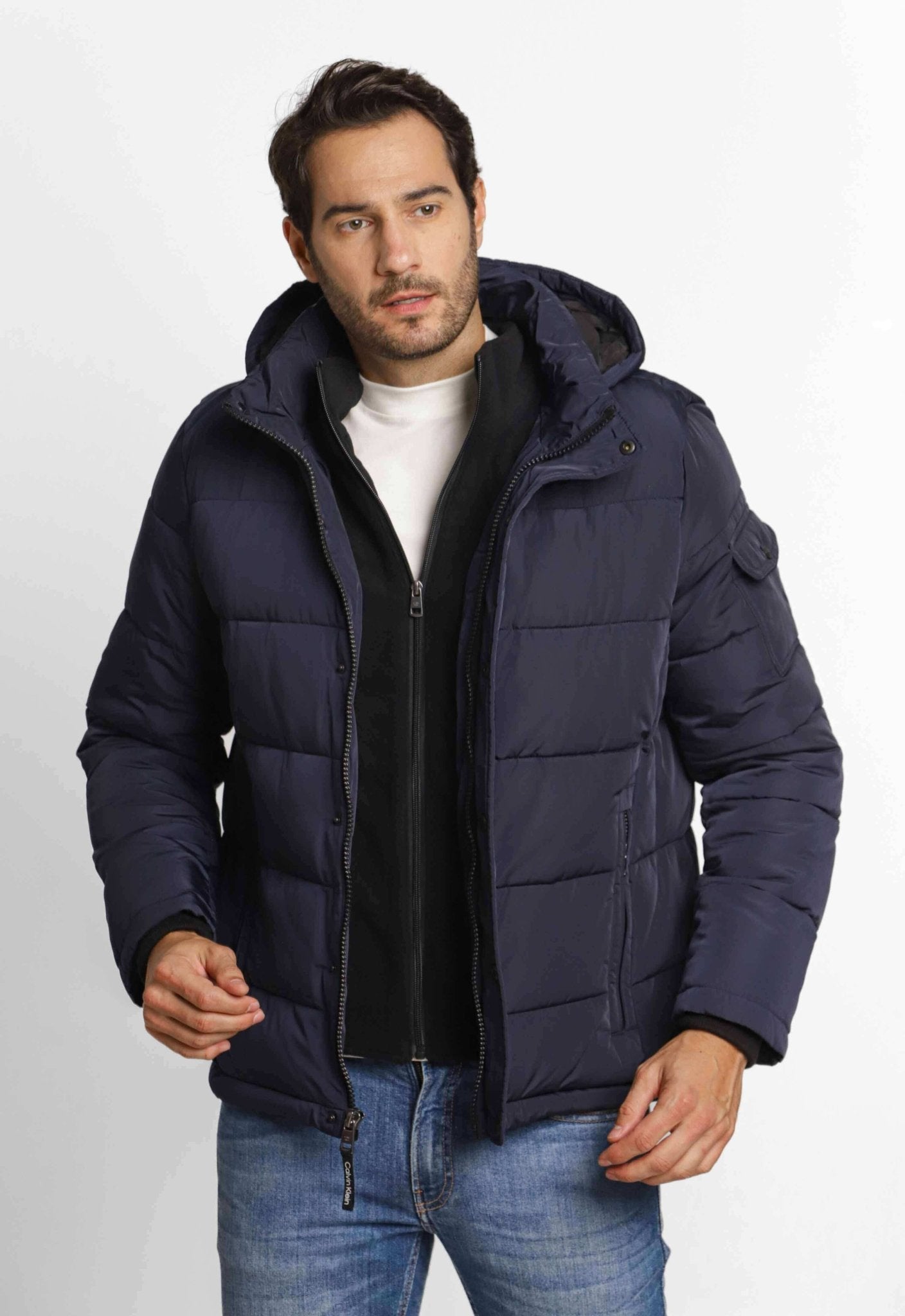 Jaqueta Calvin Klein Matelassê C/ Capuz Removível - Henri Store