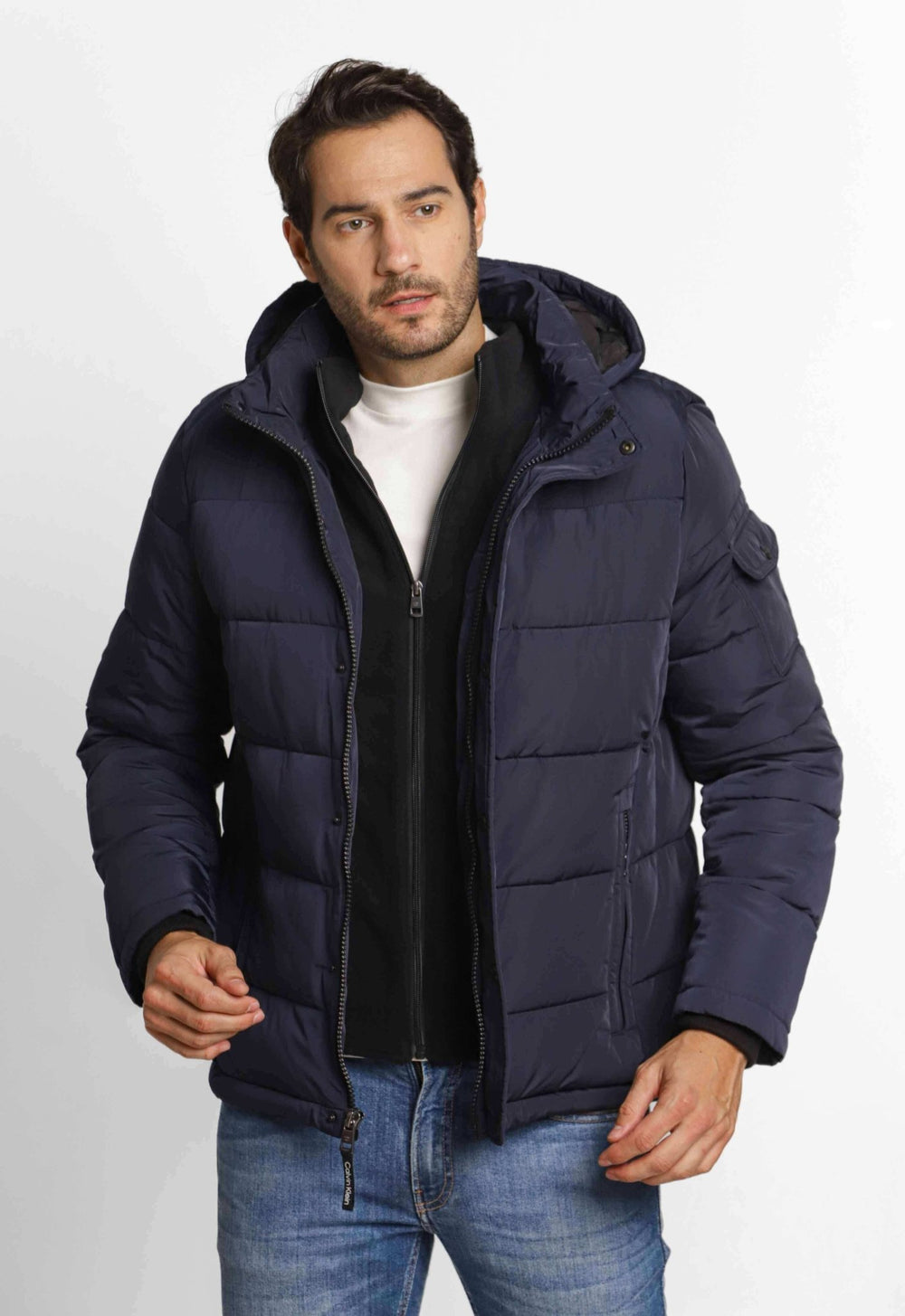 Jaqueta Calvin Klein Matelassê C/ Capuz Removível - Henri Store