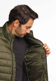 Jaqueta Calvin Klein Matelasse Logo Lateral Verde Oliva