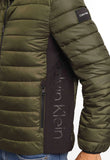 Jaqueta Calvin Klein Matelasse Logo Lateral Verde Oliva