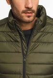 Jaqueta Calvin Klein Matelasse Logo Lateral Verde Oliva - Henri Store