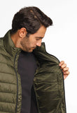 Jaqueta Calvin Klein Matelasse Logo Lateral Verde Oliva - Henri Store