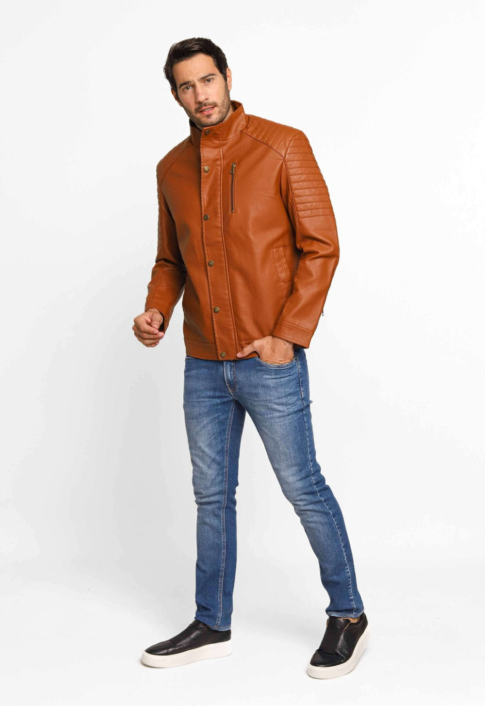 Jaqueta Detalhe Ombro Marrom Claro - Live - Henri Store