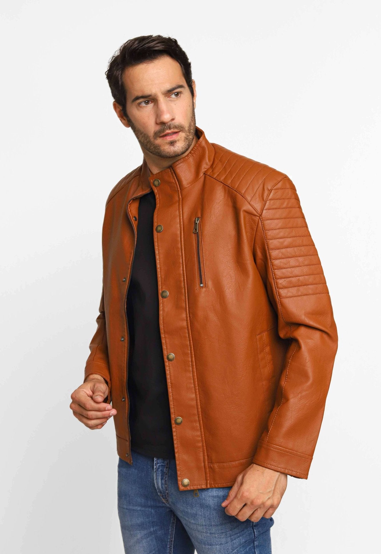 Jaqueta Detalhe Ombro Marrom Claro - Live - Henri Store
