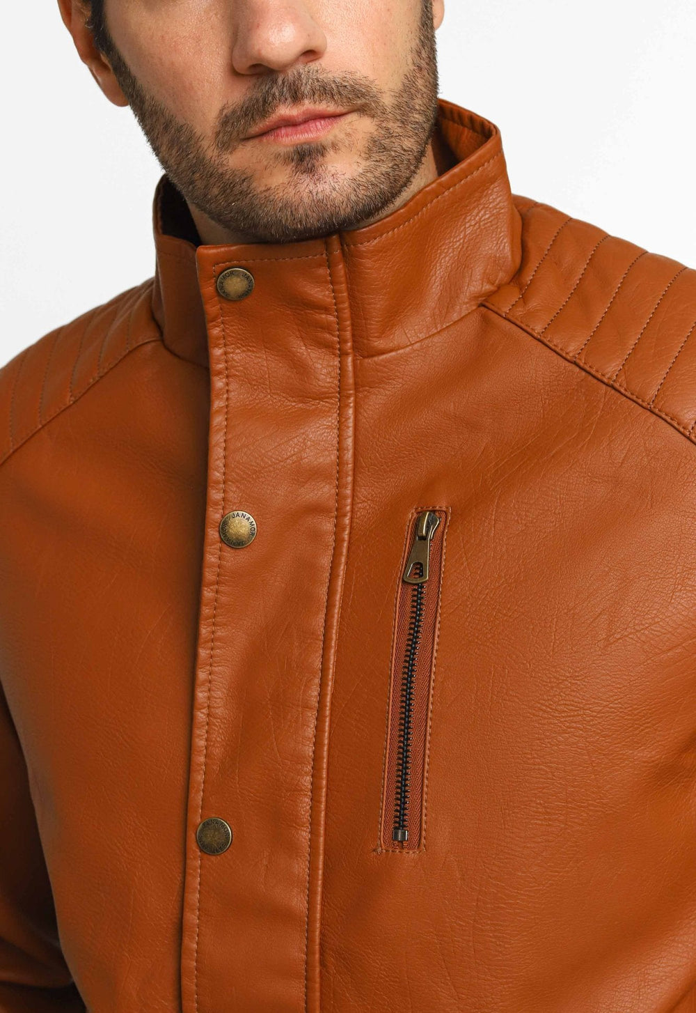 Jaqueta Detalhe Ombro Marrom Claro - Live - Henri Store