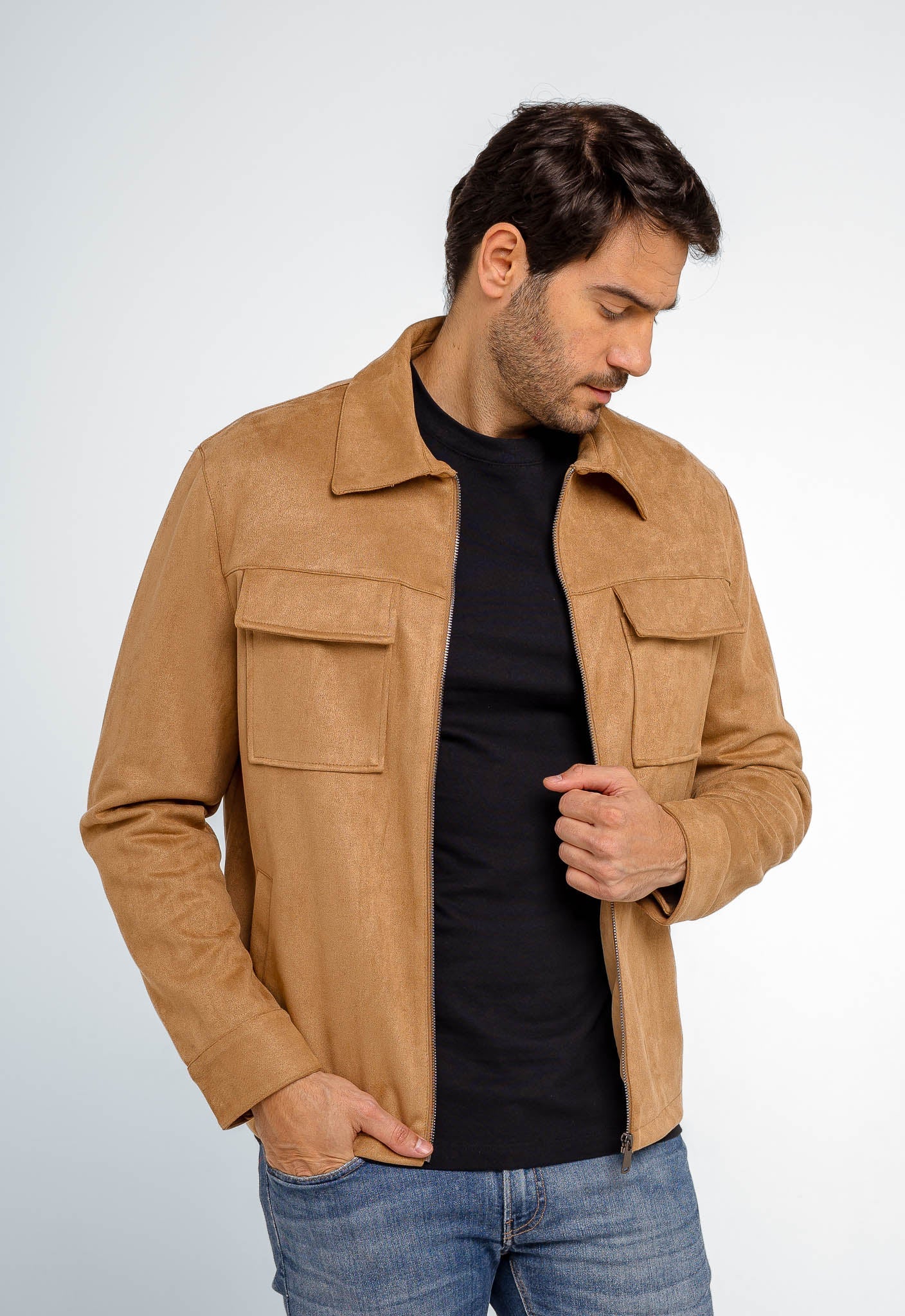Jaqueta Dom Henrico Camurça Prime Zipper - Henri Store