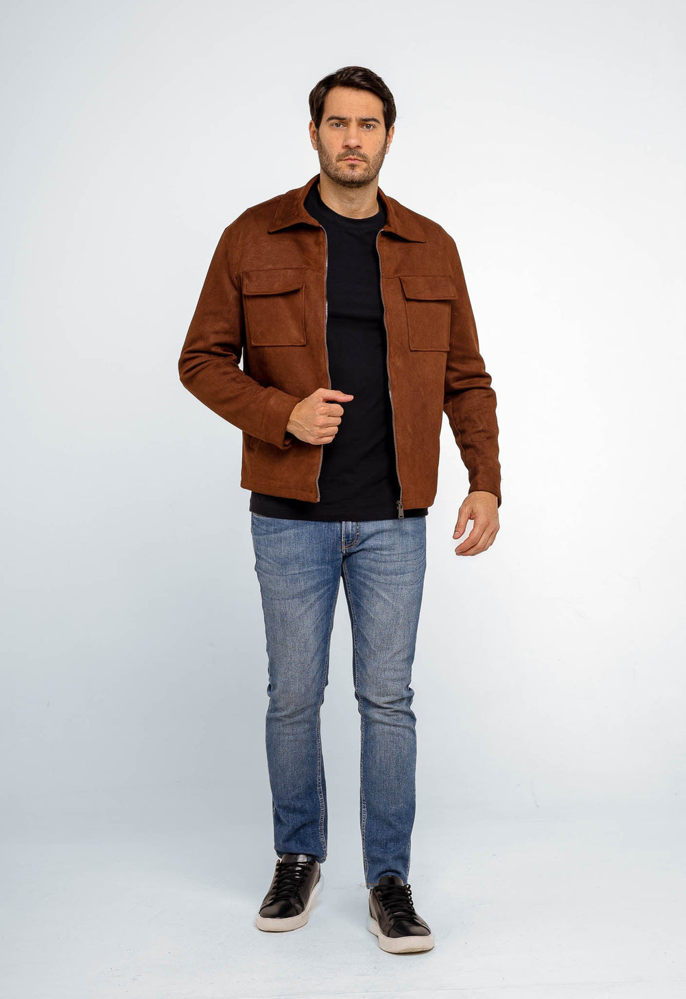 Jaqueta Dom Henrico Camurça Prime Zipper - Henri Store