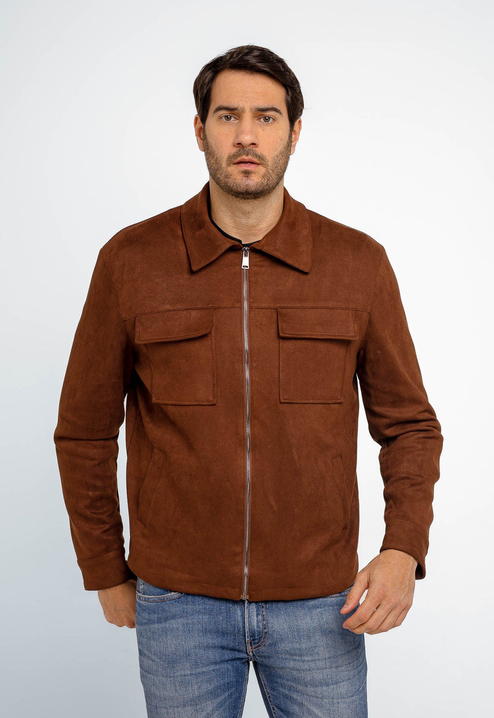 Jaqueta Dom Henrico Camurça Prime Zipper - Henri Store
