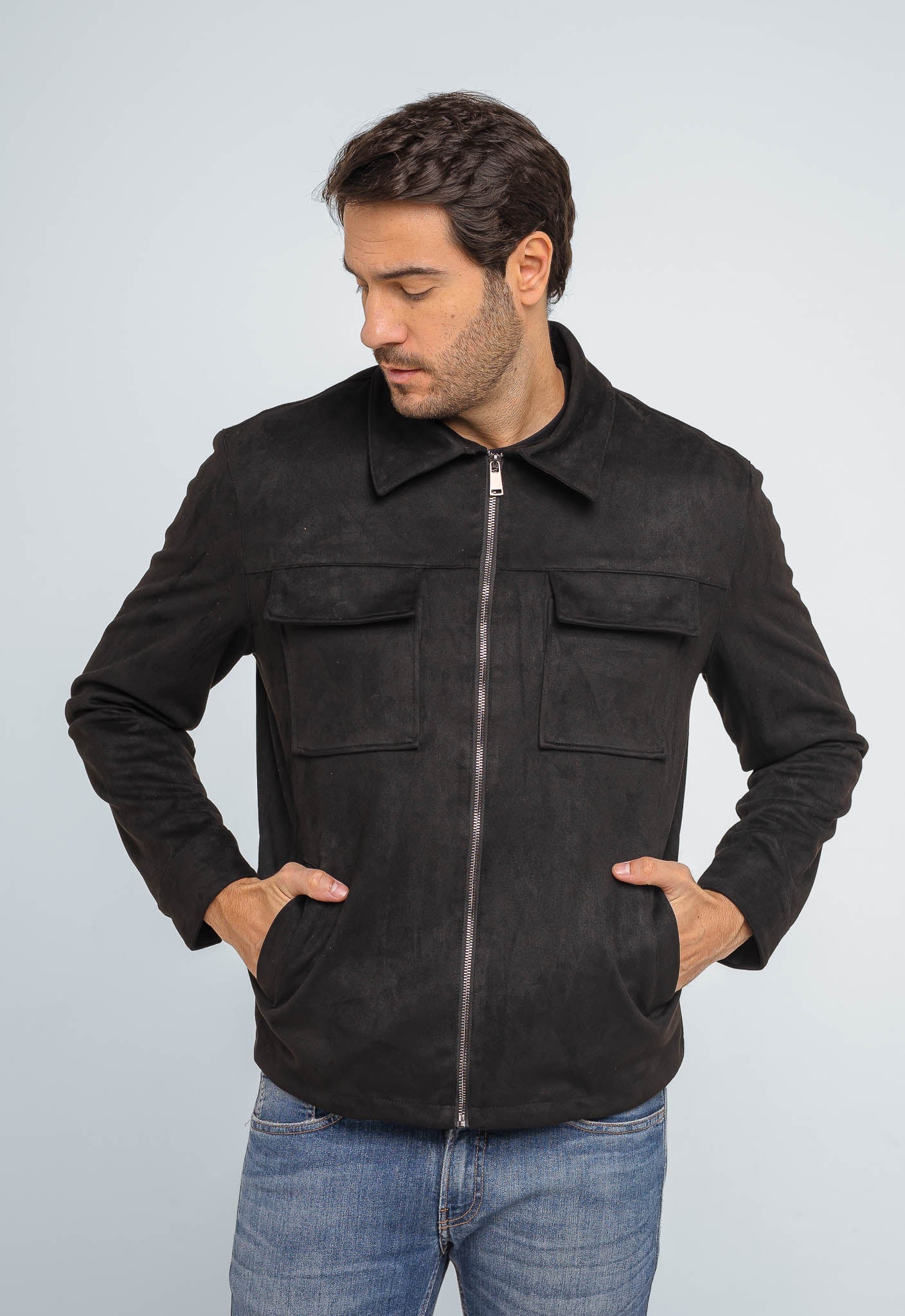 Jaqueta Dom Henrico Camurça Prime Zipper - Henri Store
