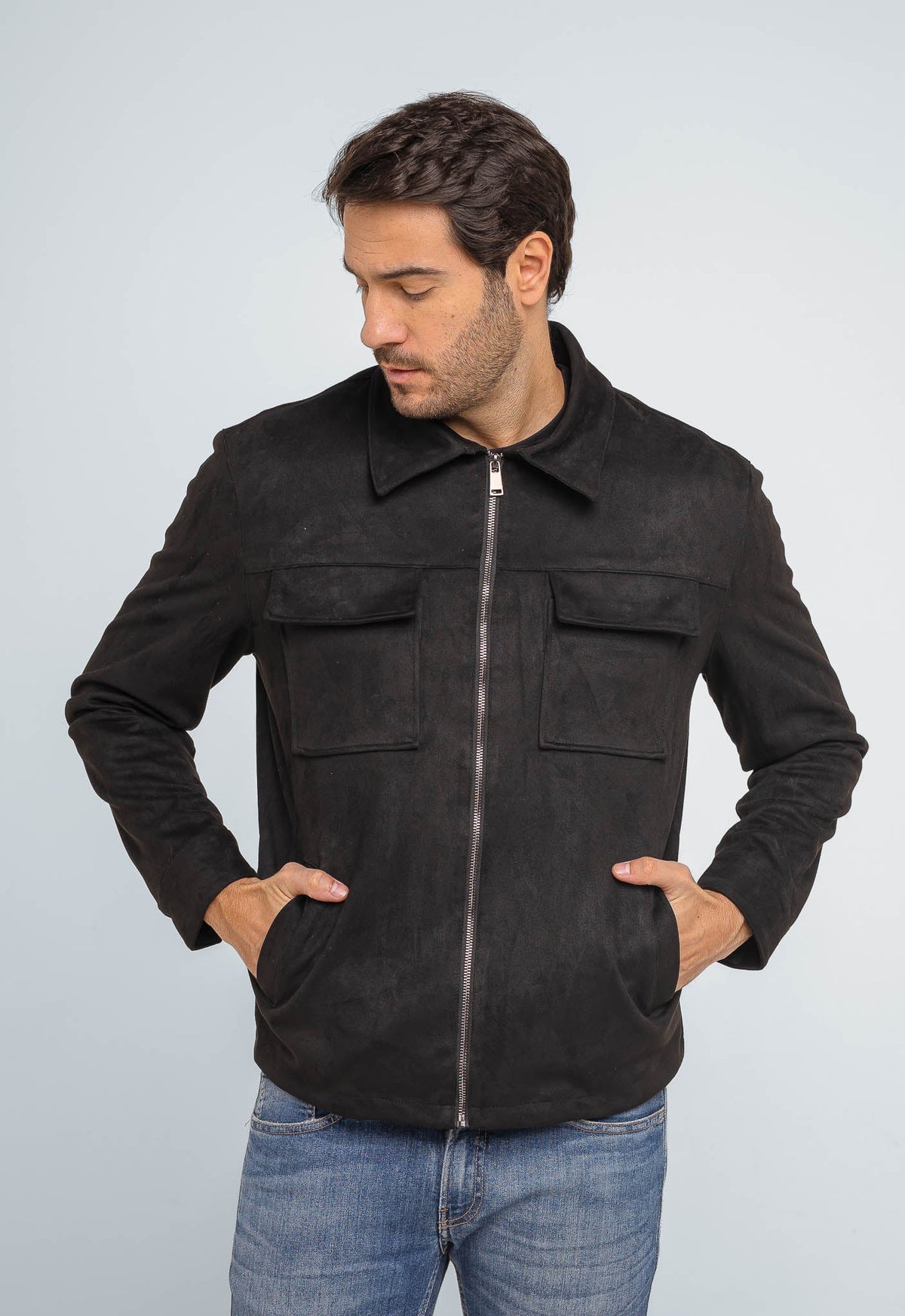 Jaqueta Dom Henrico Camurça Prime Zipper - Henri Store