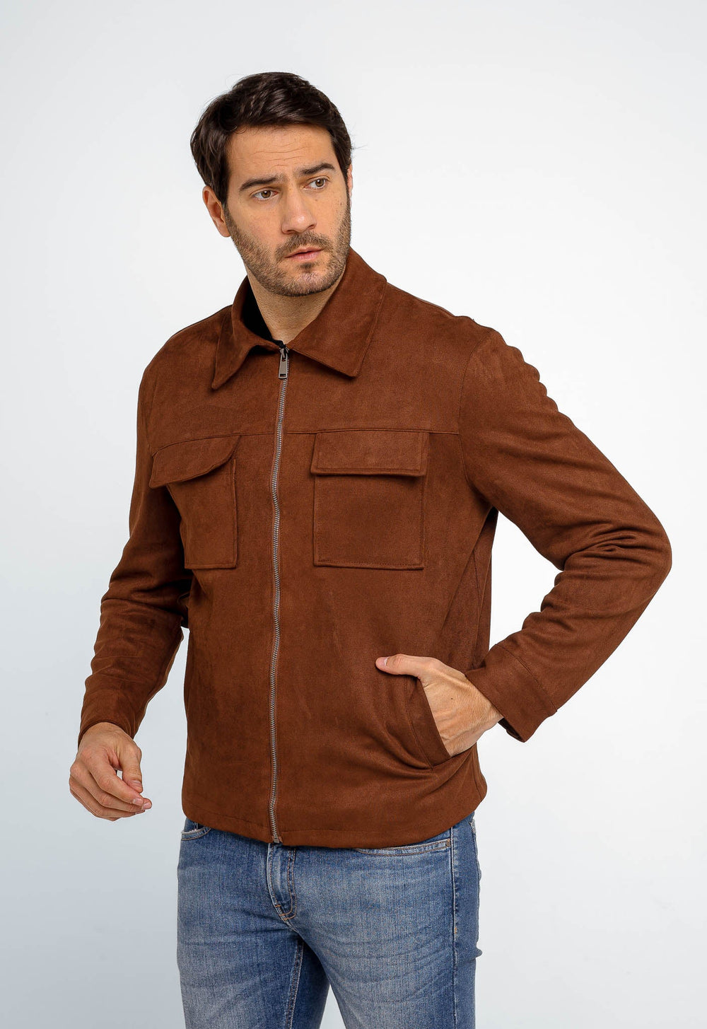 Jaqueta Dom Henrico Camurça Prime Zipper - Henri Store