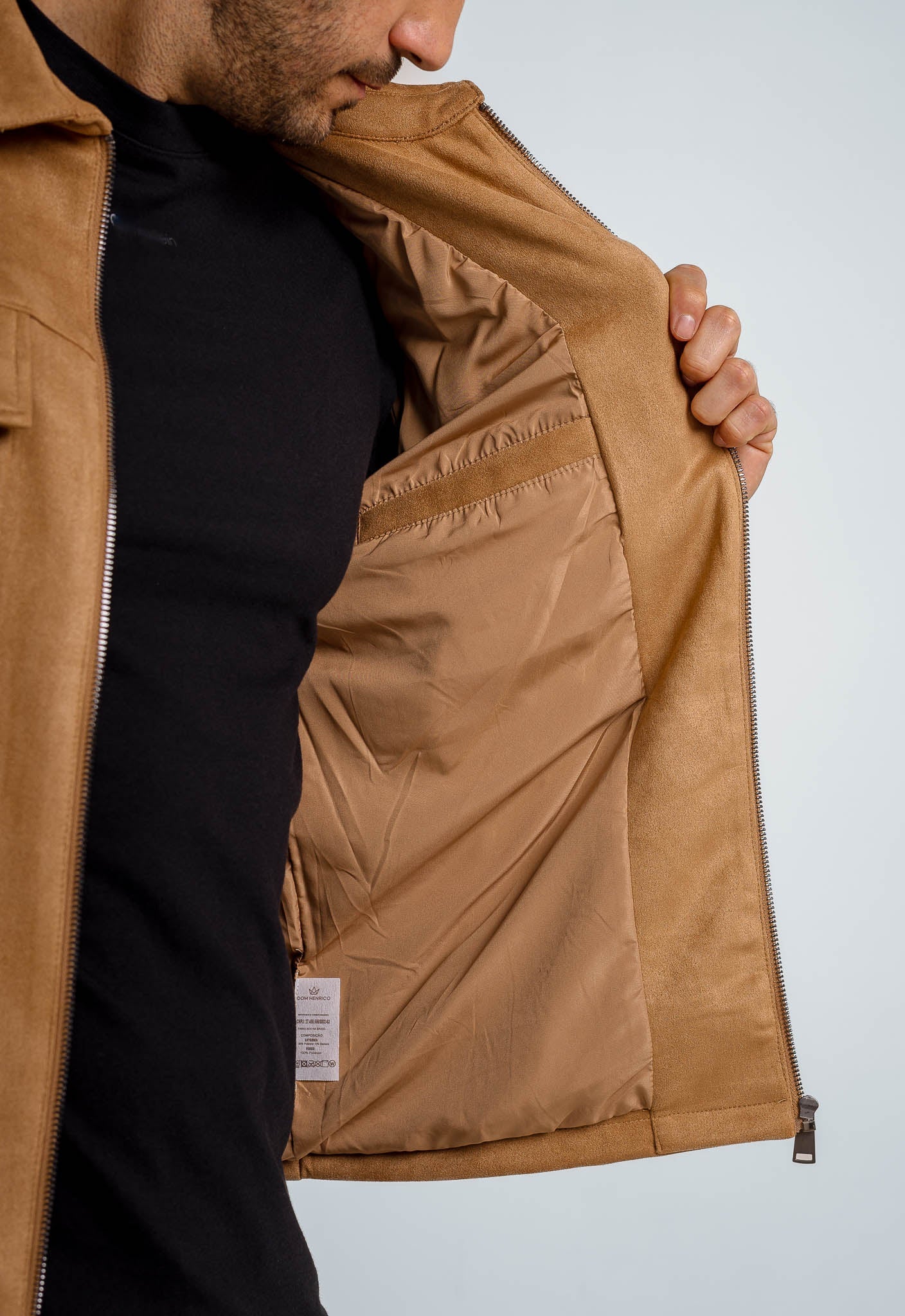 Jaqueta Dom Henrico Camurça Prime Zipper - Henri Store