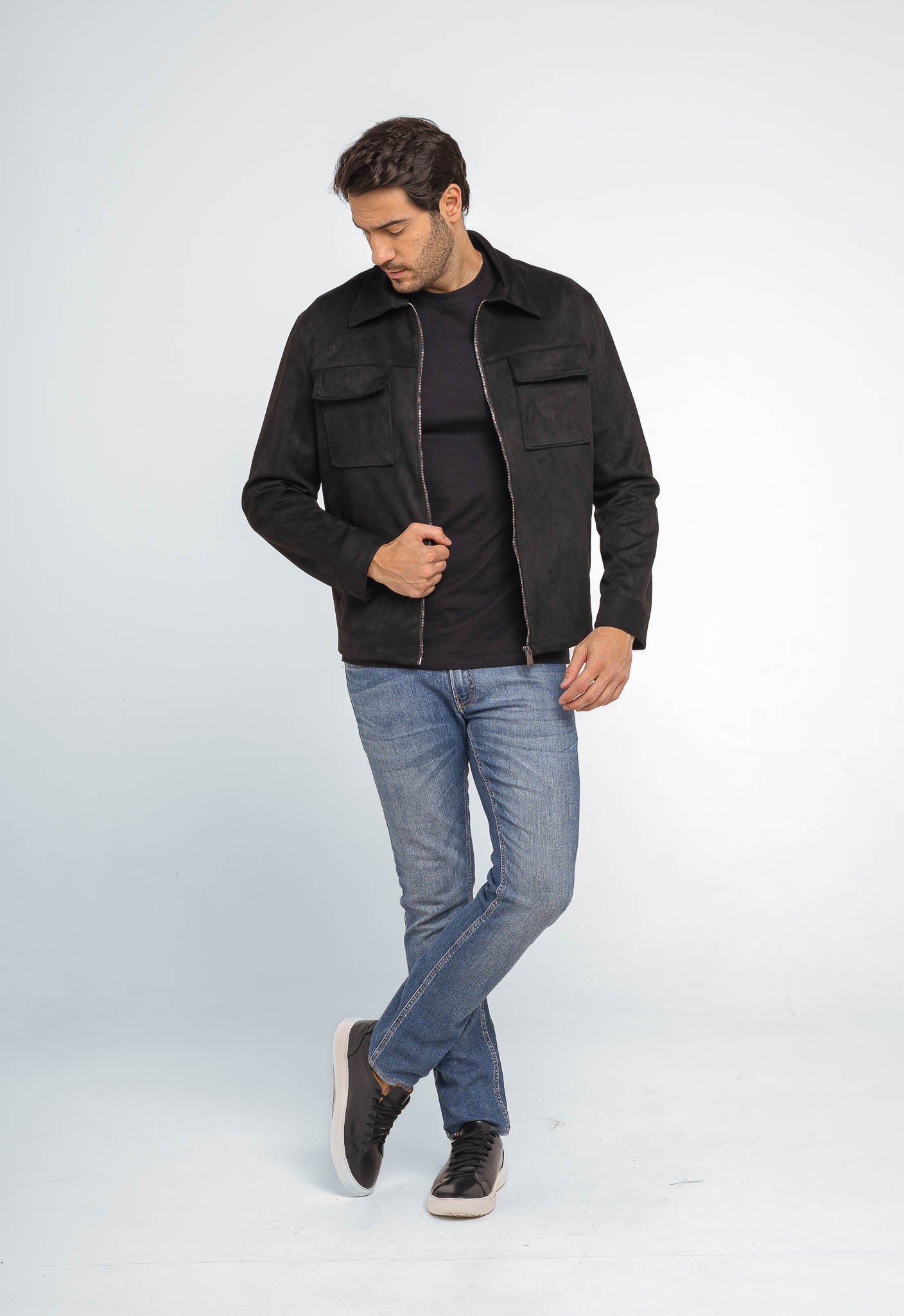 Jaqueta Dom Henrico Camurça Prime Zipper - Henri Store
