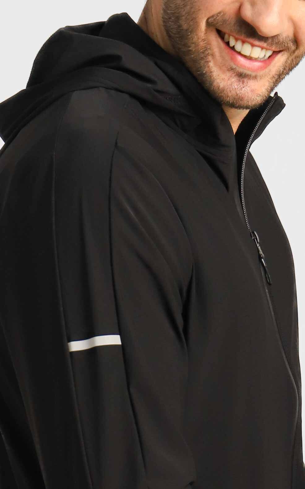 Jaqueta Dom Henrico Dry Fit Capuz Removível Preto - Live - Henri Store