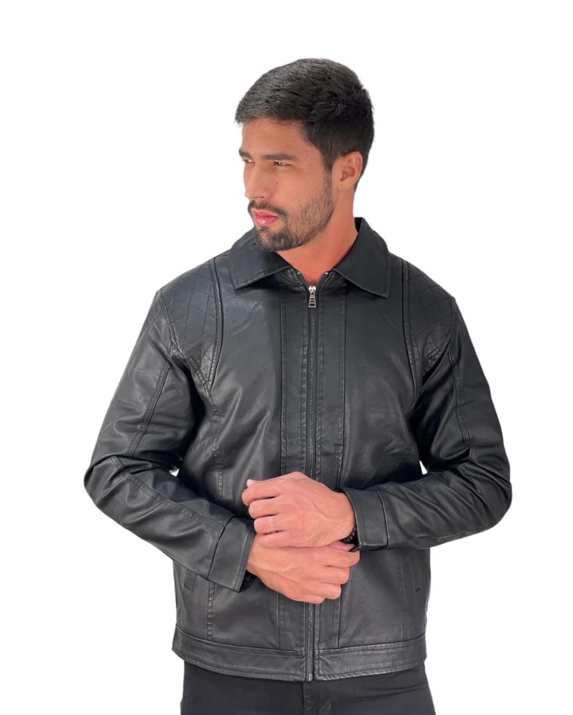 Jaqueta Dom Henrico Eco Preta Detalhe Ombro - Live - Henri Store