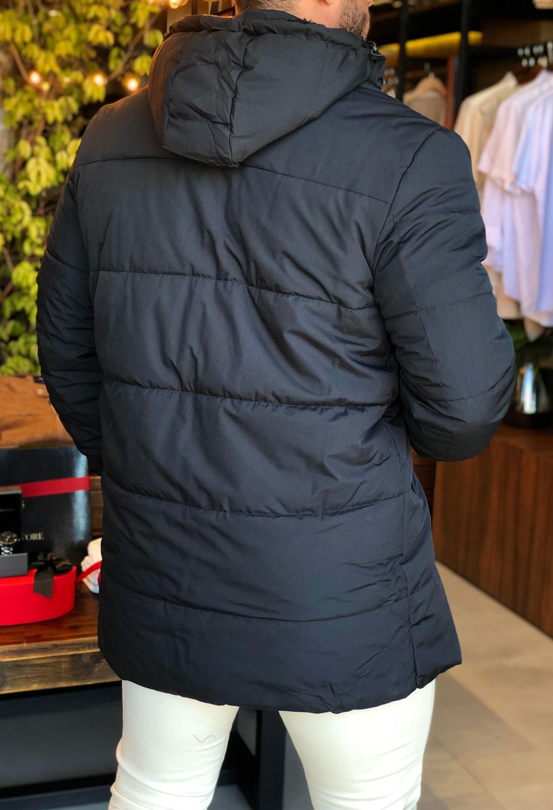 Jaqueta Dom Henrico Puffer Com Capuz Preta - Henri Store
