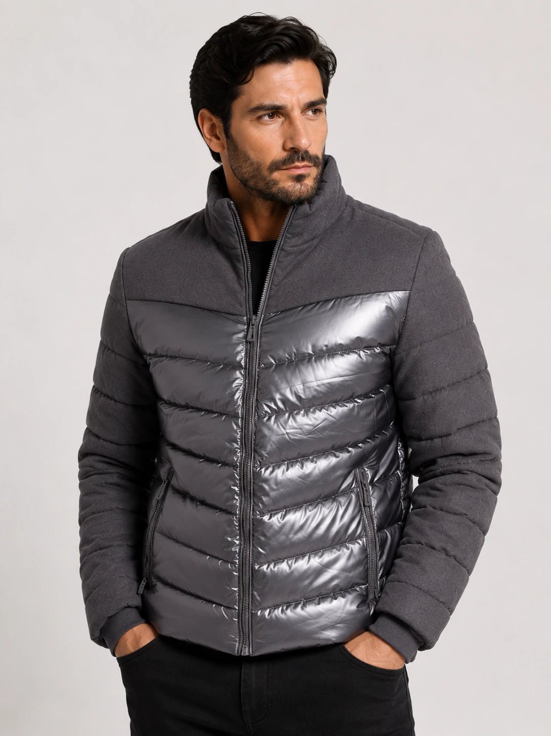 Jaqueta Dom Henrico Puffer Monocromático - Live - Henri Store