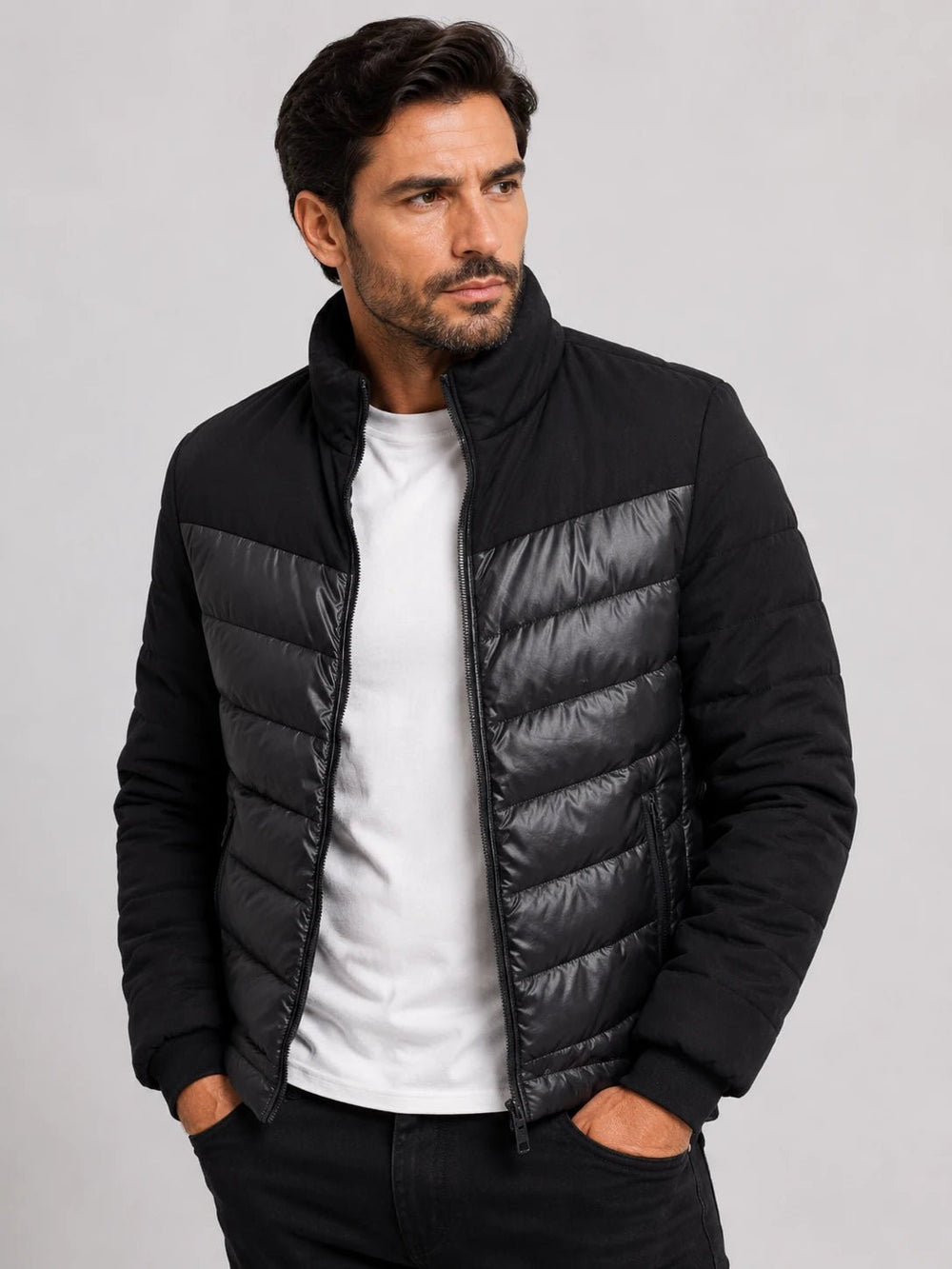 Jaqueta Dom Henrico Puffer Monocromático - Live - Henri Store