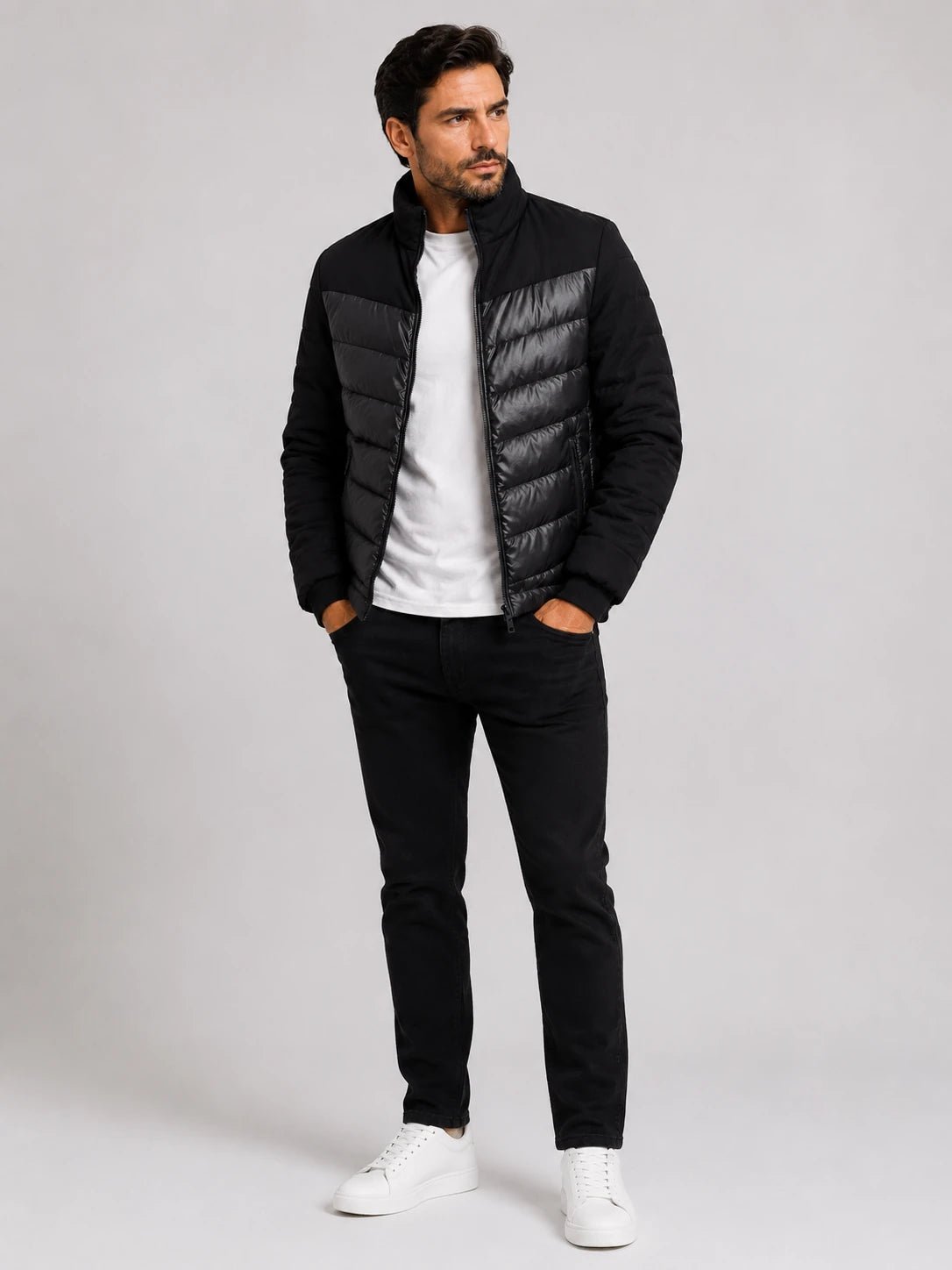 Jaqueta Dom Henrico Puffer Monocromático - Live - Henri Store