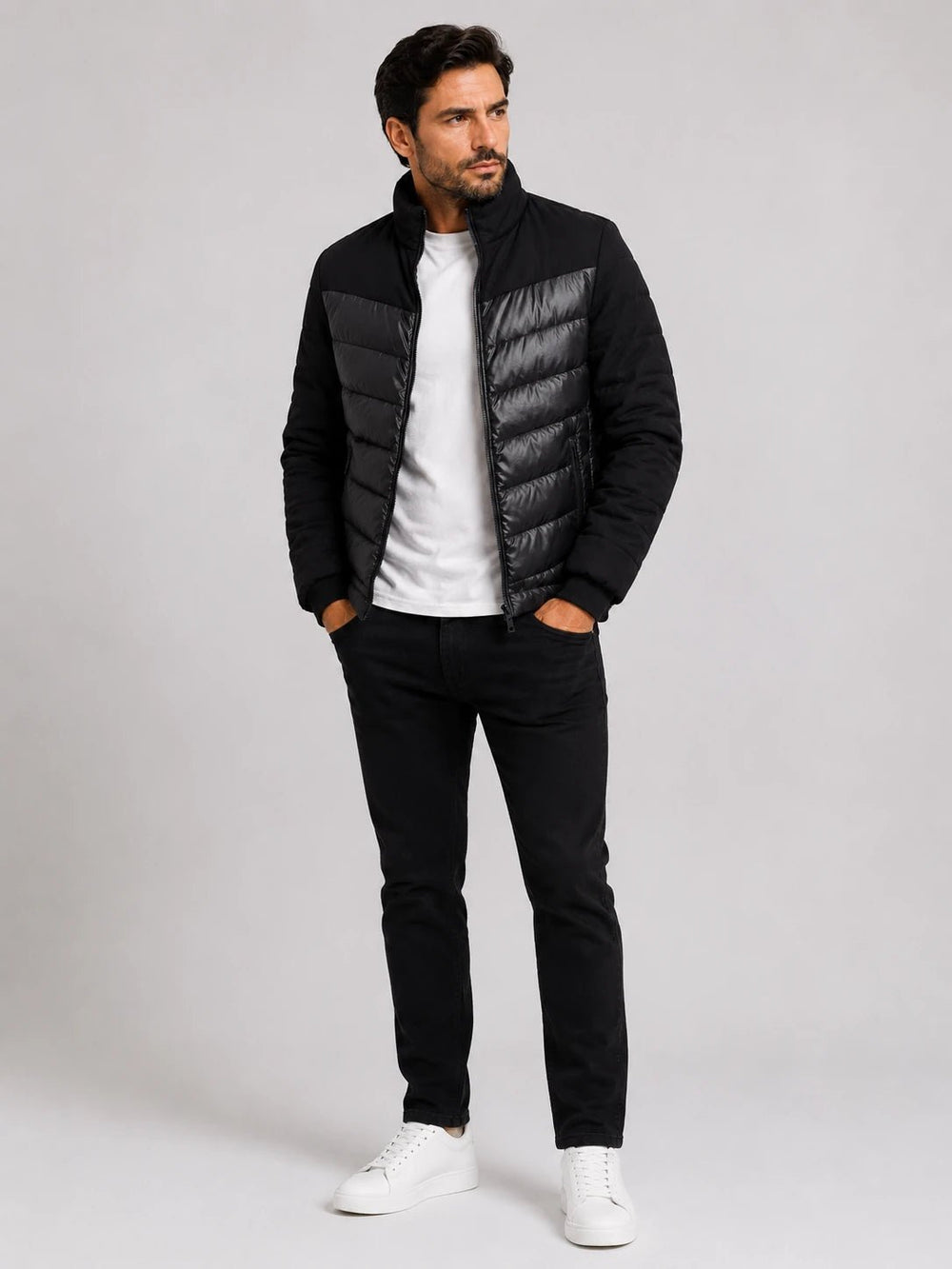 Jaqueta Dom Henrico Puffer Monocromático - Live - Henri Store