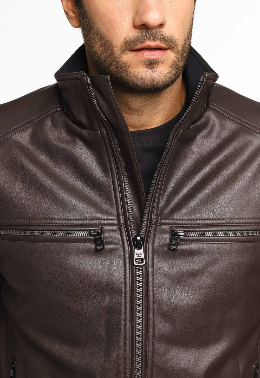 Jaqueta Masculina Calvin Klein Couro - Henri Store