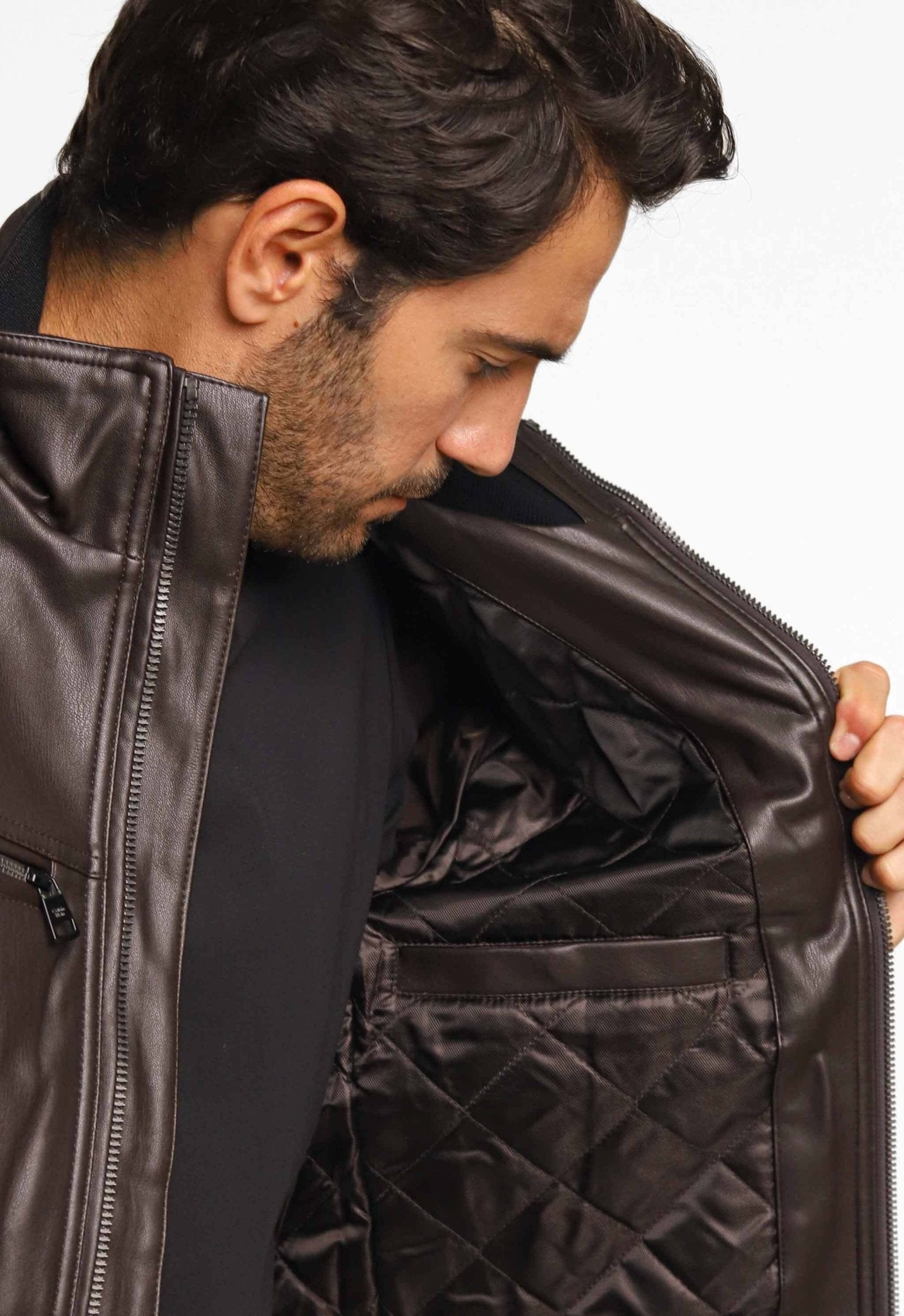 Jaqueta Masculina Calvin Klein Couro - Henri Store