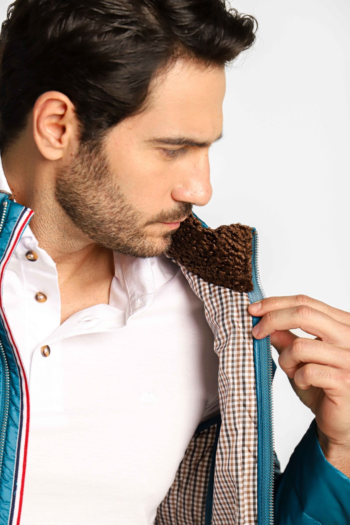 Jaqueta Parka Dom Henrico Azul - Henri Store