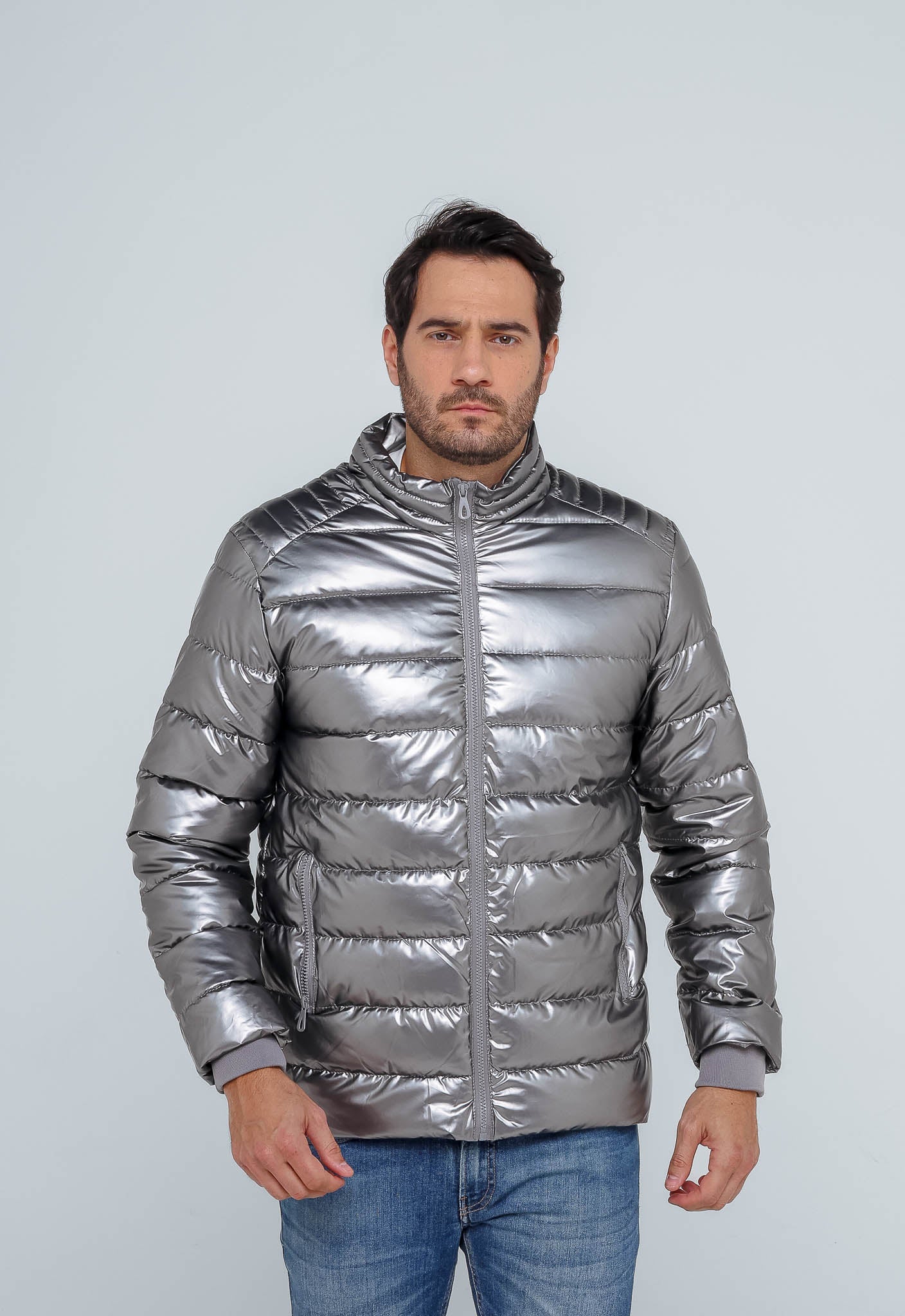 Jaqueta Puffer Scavo Metálica - Live - Henri Store