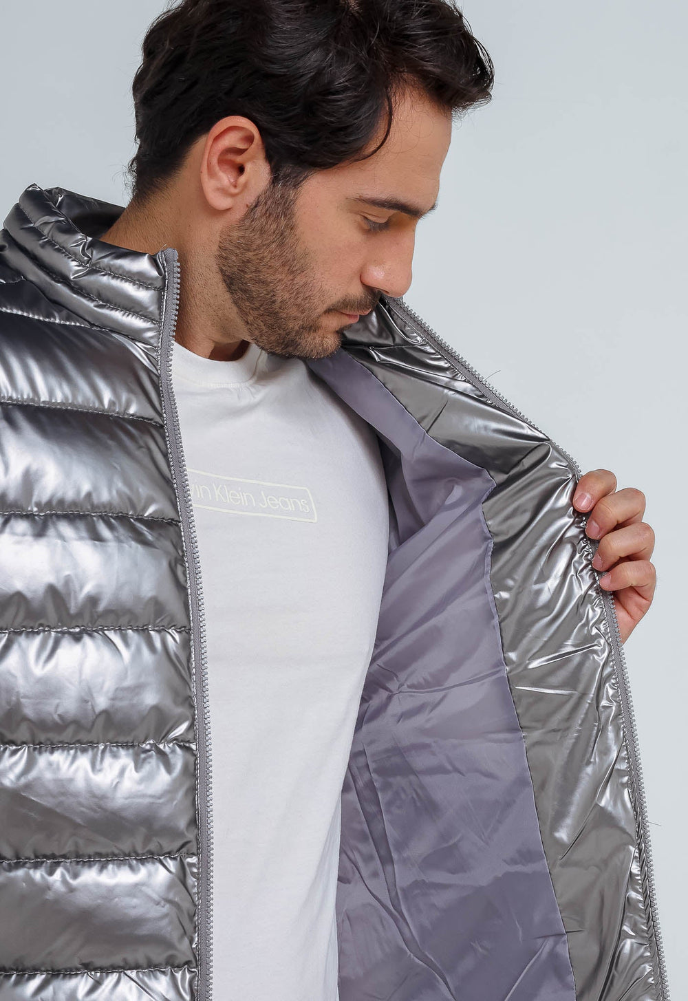 Jaqueta Puffer Scavo Metálica - Live - Henri Store