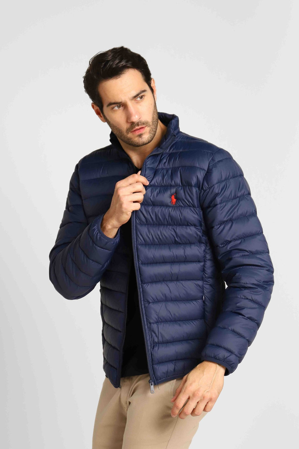 Jaqueta RL Puffer Marinho C/ Poney Vermelho - Henri Store