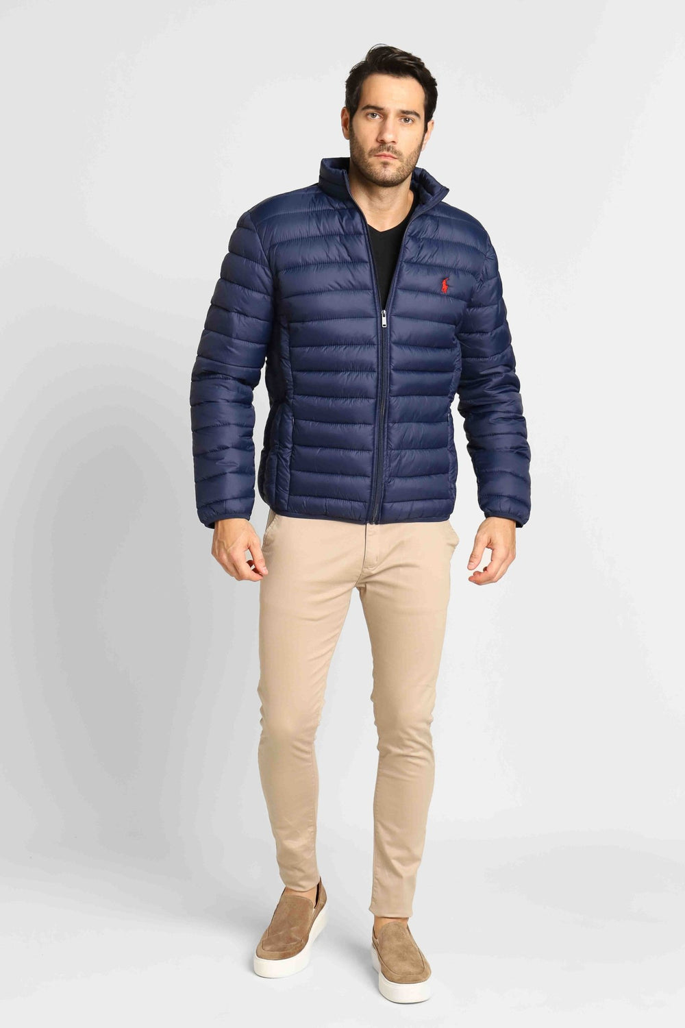 Jaqueta RL Puffer Marinho C/ Poney Vermelho - Henri Store