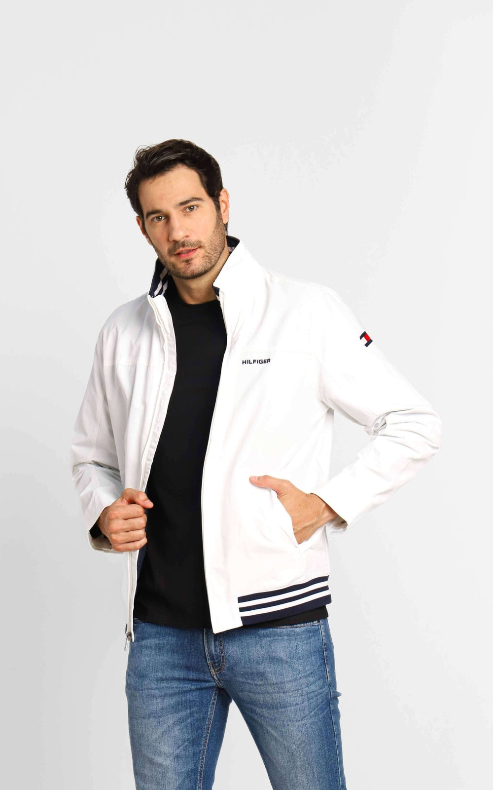 Jaqueta Tommy Hilfiger Corta Vento Branca Lic Regatta - Henri Store